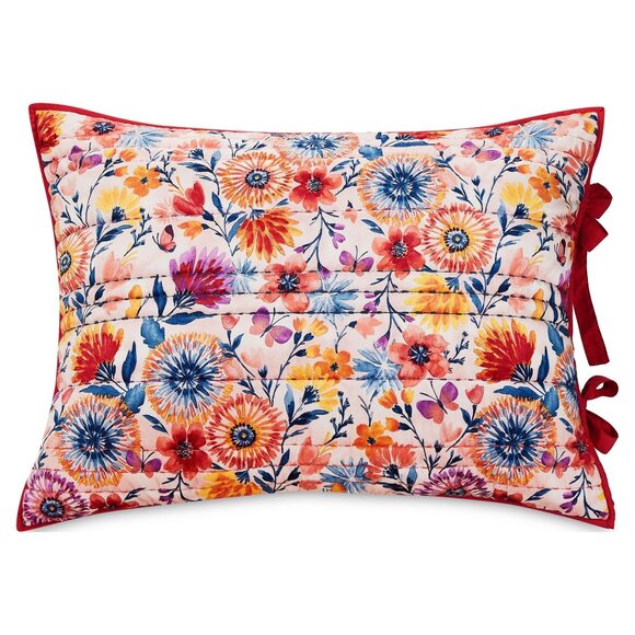 The Pioneer Woman Fluttering Fancies 2-Piece Poly-Velvet Quilt Sham Set, King - Picture 3 of 5